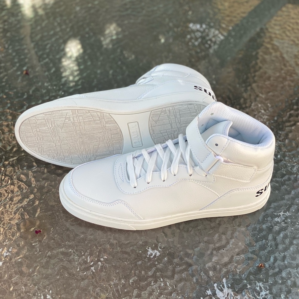 DADA SUPREME MEN'S HIGH TOP FASHION SNEAKERS WHITE